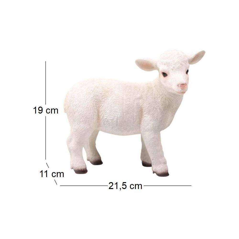 Farmwood Animals - Agneau blanc en résine Debout - 21,5 x 11 x 19 cm Farmwood Animals - Imagen 3