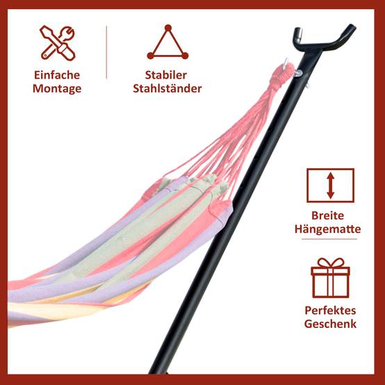 Support de hamac acier 286 x 117 x 110 cm - PANGIVO - Image 7