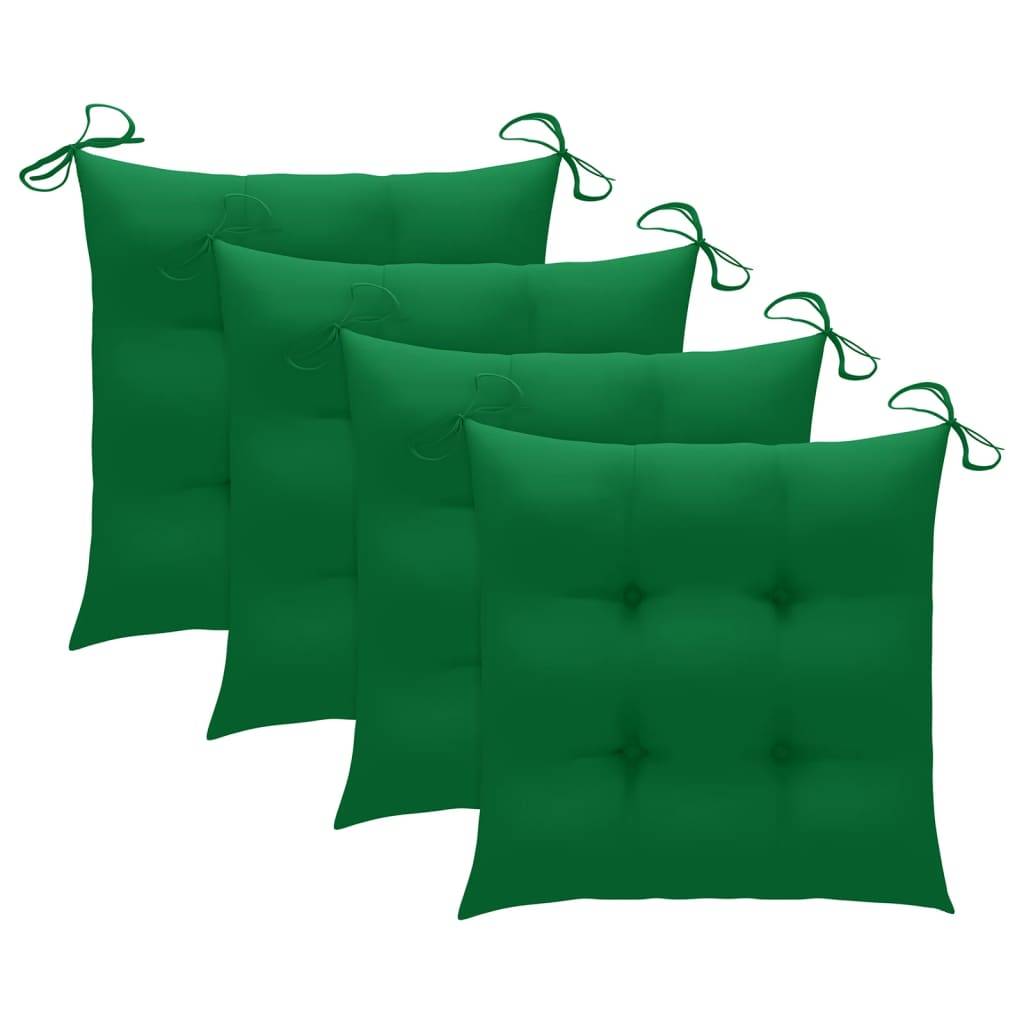 Lot de 4 chaises de jardin empilables teck vert 60 x 57.5 x 90 cm - PANGIVO - Image 7