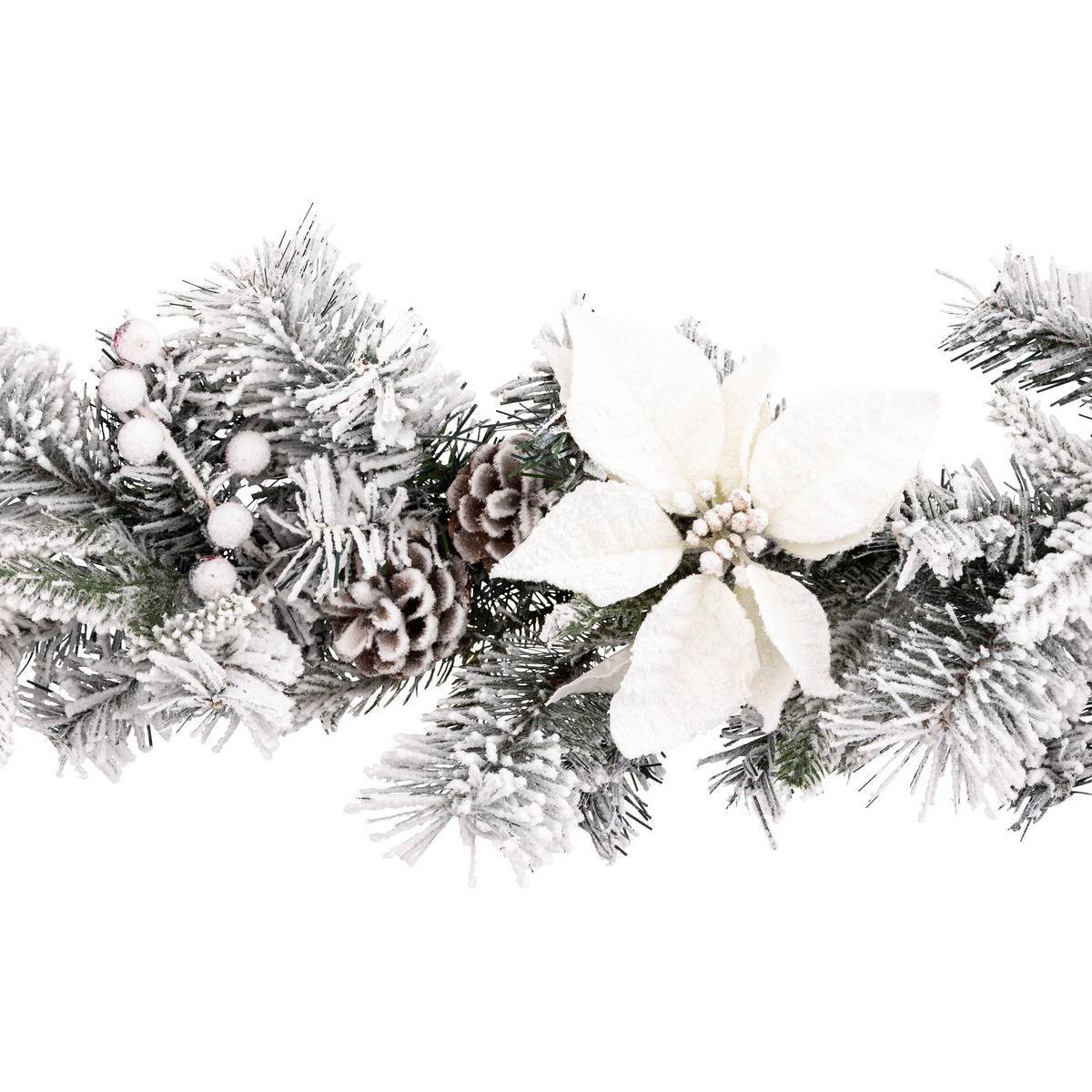 Feeric Christmas - Guirnalda Nature flocada 2m blanco - Feeric Lights & Christmas - Imagen 2