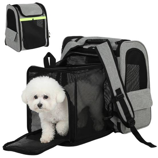 Sac de transport polyester gris clair 33.5 x 28 x 42 cm - PANGIVO - Image 1