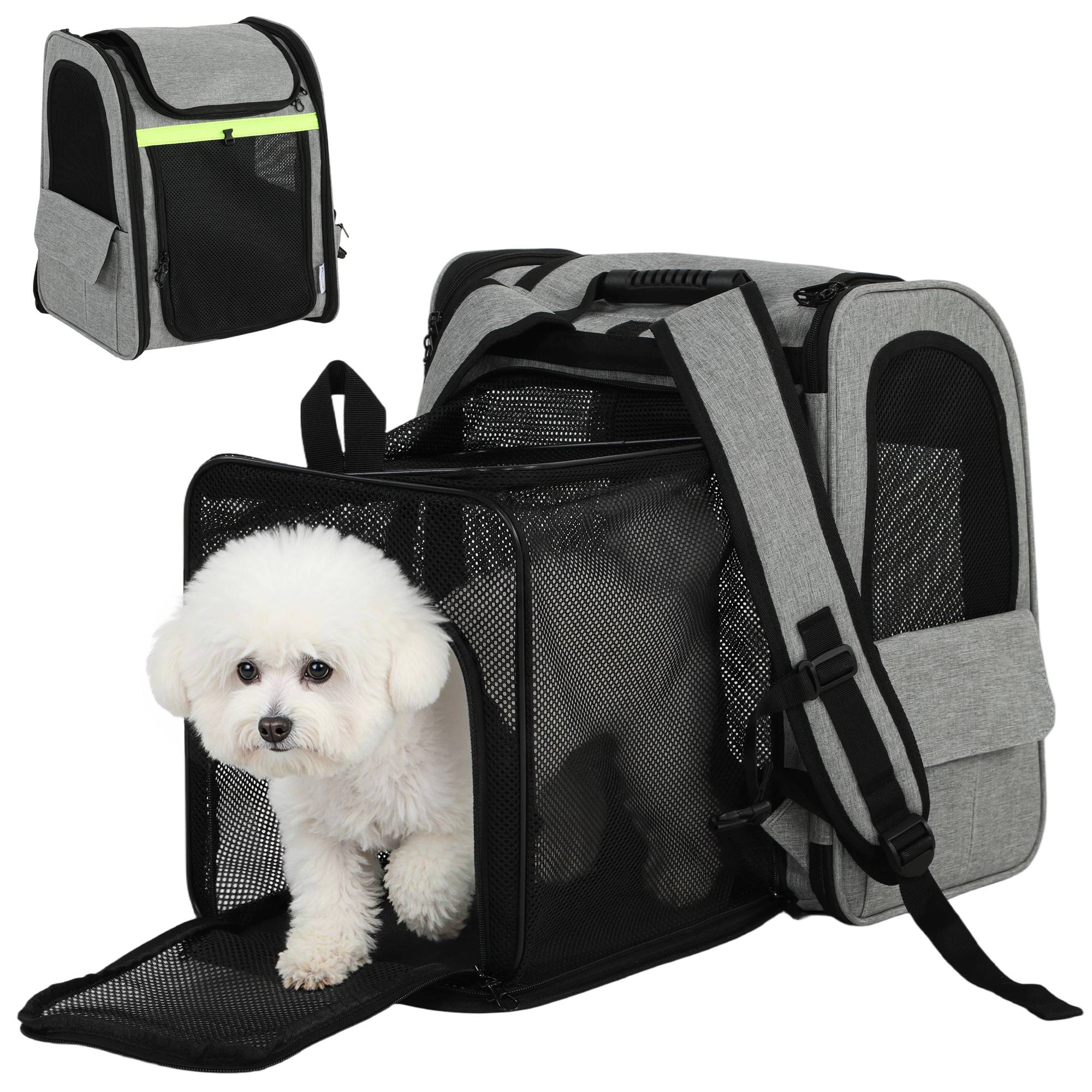 Sac de transport polyester gris clair 33.5 x 28 x 42 cm - PANGIVO - Image 1