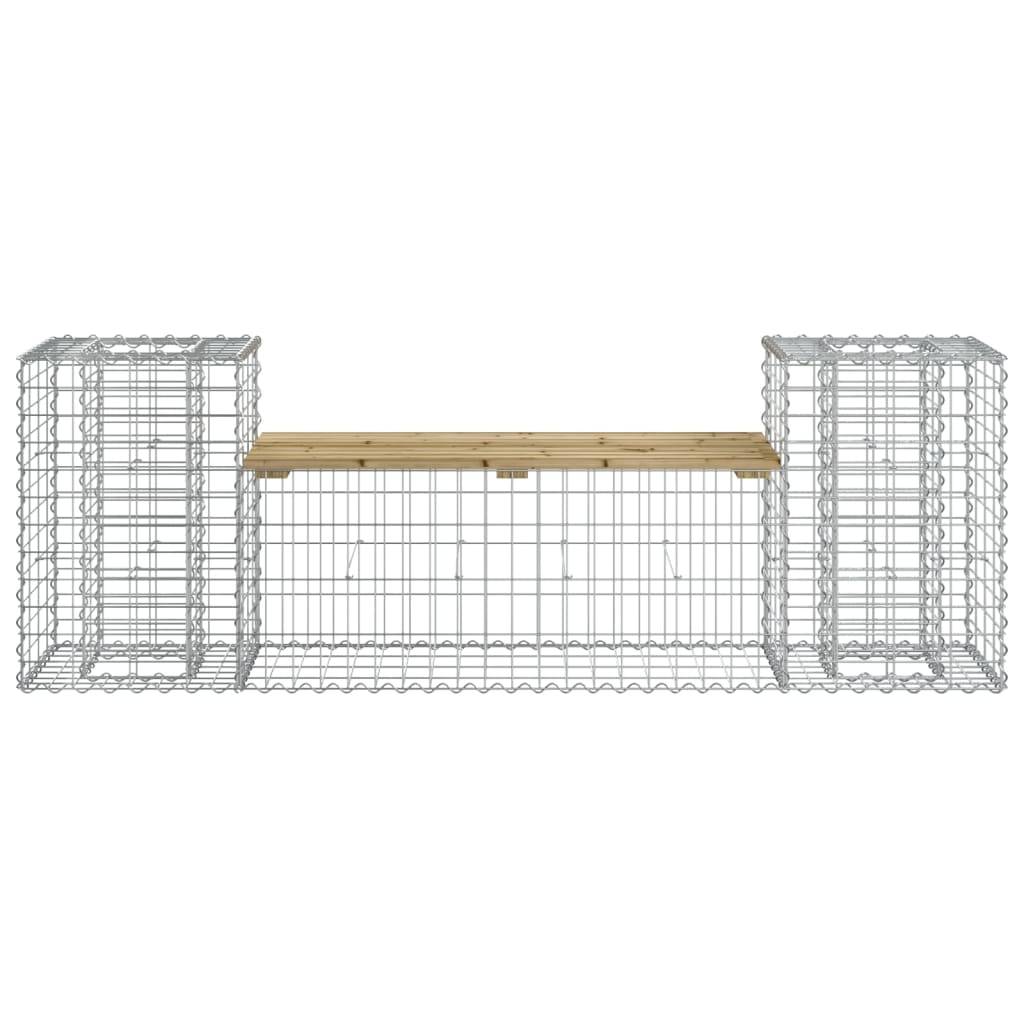 PANGIVO - Banc de jardin bois de pin et acier naturel 183 x 41 x 60.5 cm, Poids:22kg - PANGIVO - Image 3