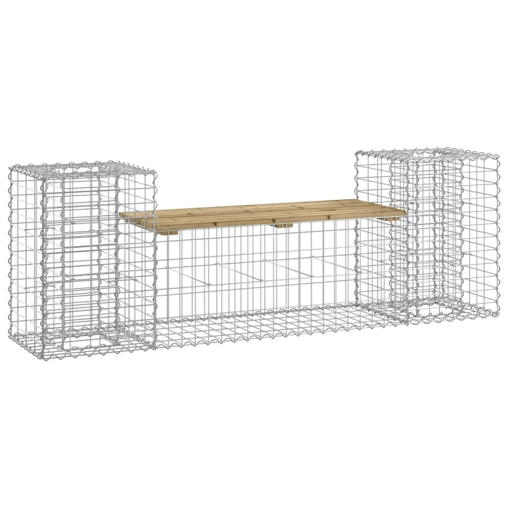 PANGIVO - Banc de jardin bois de pin et acier naturel 183 x 41 x 60.5 cm, Poids:22kg - PANGIVO - Image 2
