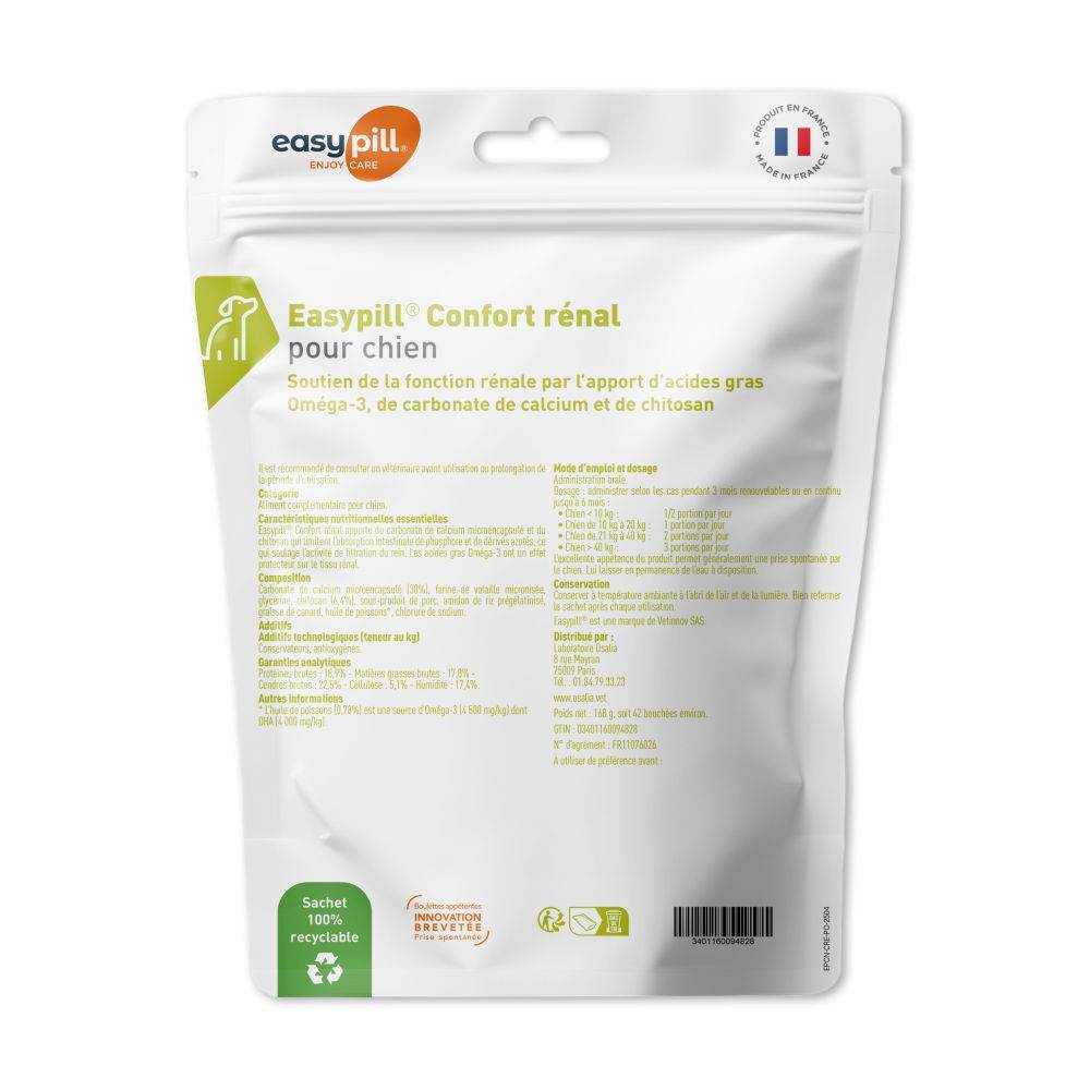 Easypill Confort Rénal pour chien - 6 barres de 28g - Imagen 2