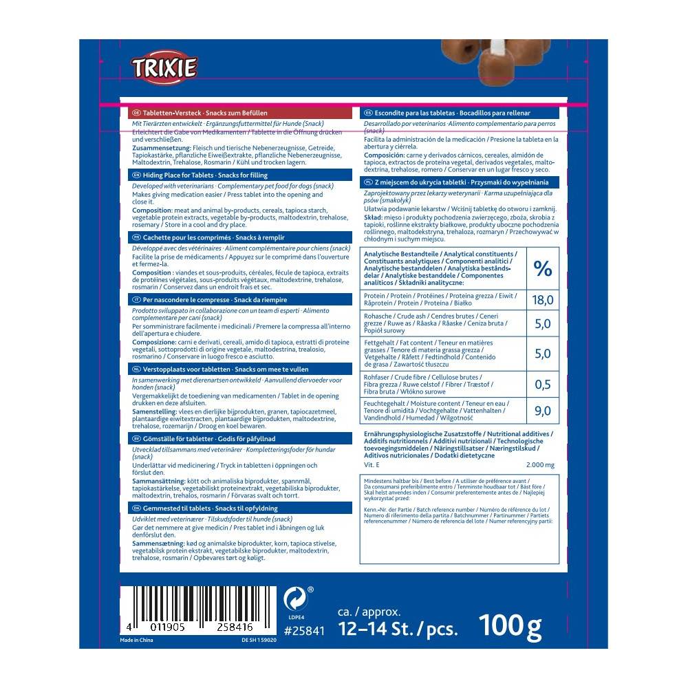 Trixie - Trixie - Friandise spécialisé dans cachette de pilules 100g - Imagen 9