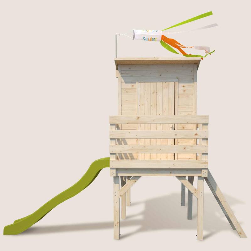 Soulet - Maisonnette en bois sur pilotis avec toboggan pour enfants - Portland - Imagen 6