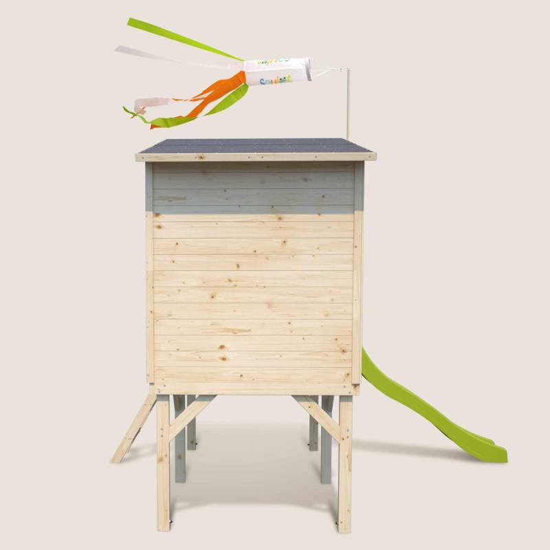 Soulet - Maisonnette en bois sur pilotis avec toboggan pour enfants - Portland - Imagen 9