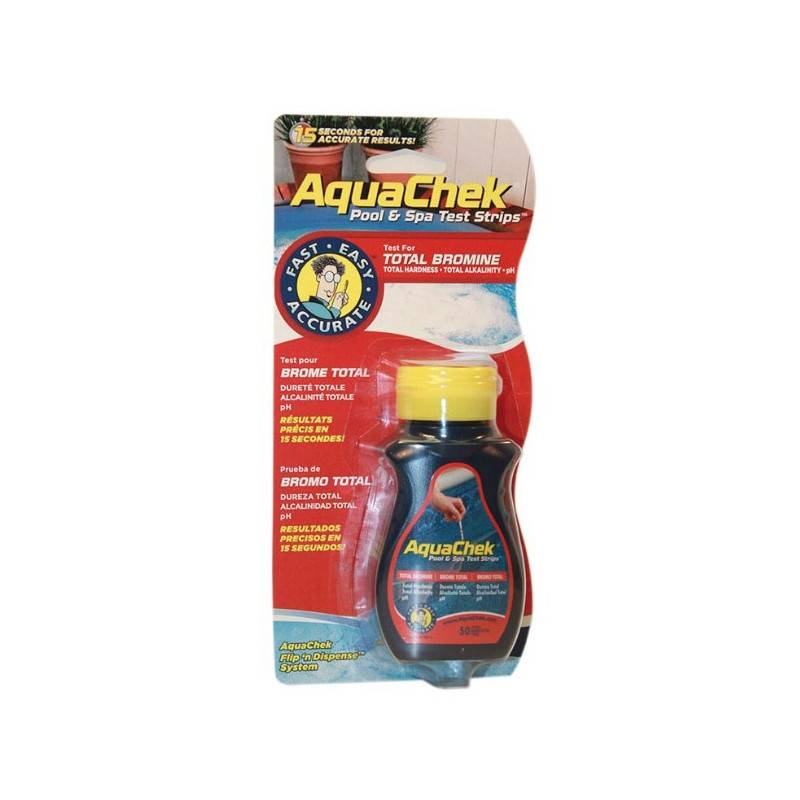 Boîte de 50 bandelettes de test Aquachek rouge 4-en-1 - Imagen 1
