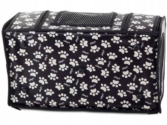 Sac de transport chien et chat 44 cm Léger, sécurisé, motif pattes, idéal voyage - Image 5