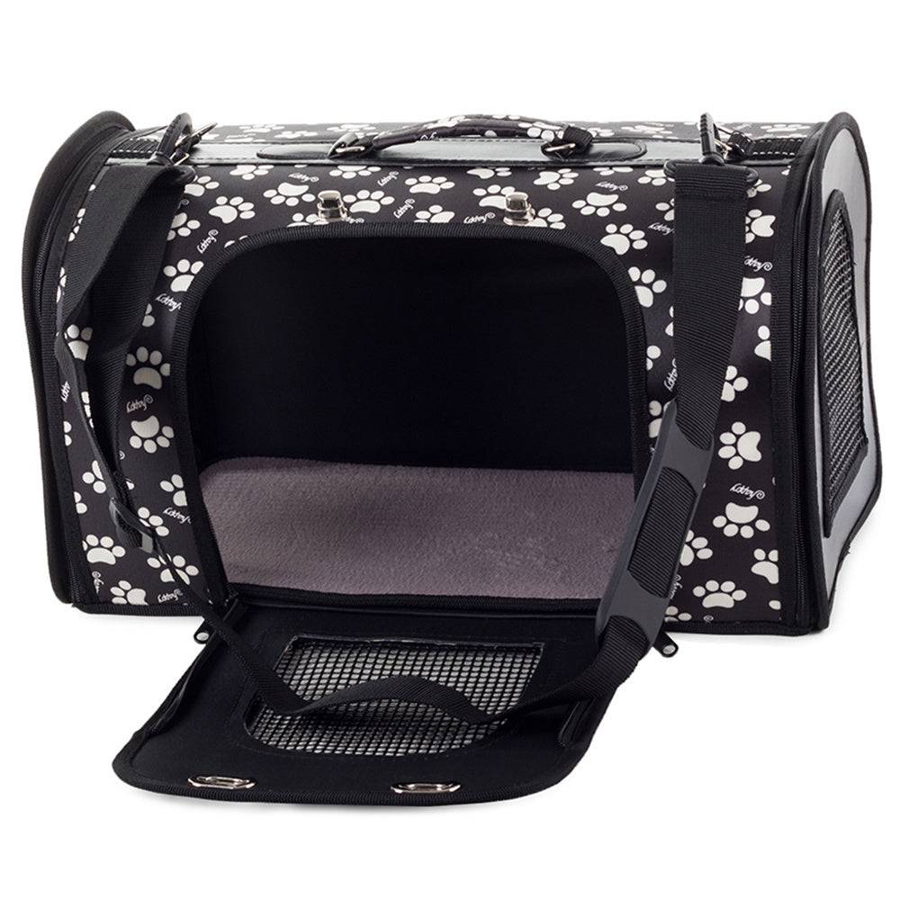 Sac de transport chien et chat 44 cm  Léger, sécurisé, motif pattes, idéal voyage - Image 3