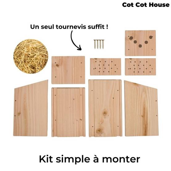 Hôtel à insectes en kit pour auxiliaires - Cot Cot House - Image 3