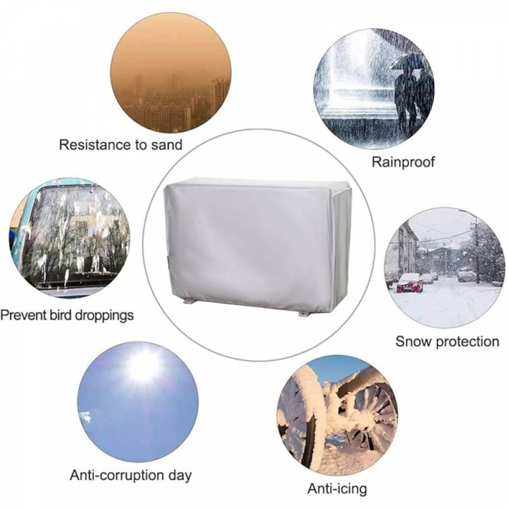 IntiMeg - Cache Climatiseur Exterieur Housse Climatiseur Extérieur Anti Poussière Anti Neige Imperméable Résistant Au Soleil IntiMeg - Image 2