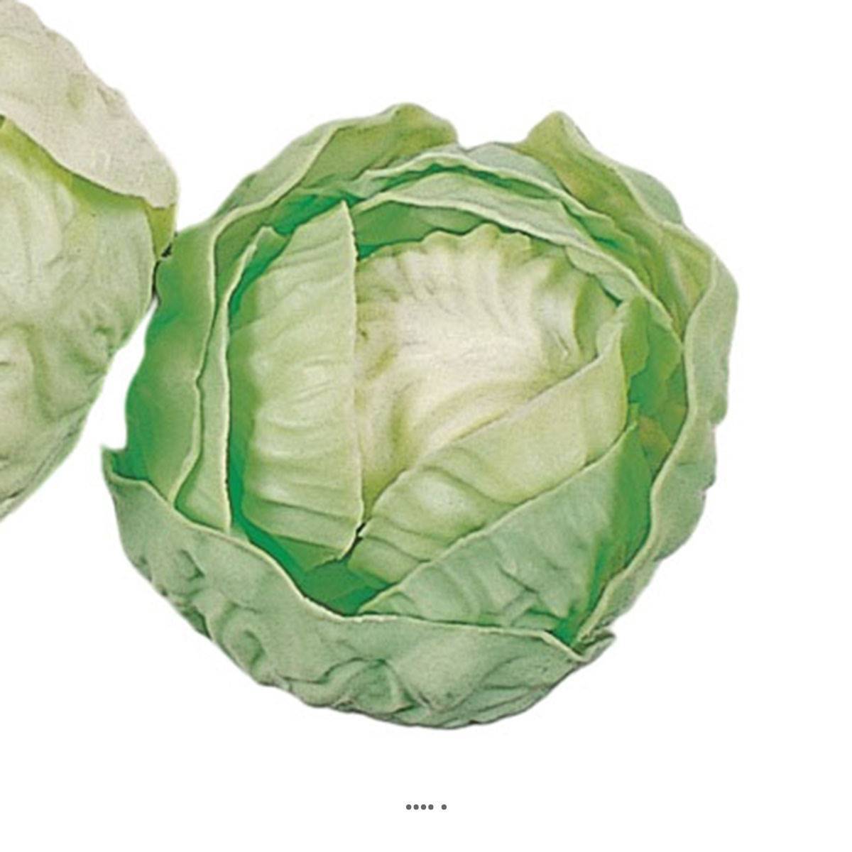 Artificielles - Laitue salade artificielle verte X 2 en Plastique soufflé D 100 mm - Imagen 3