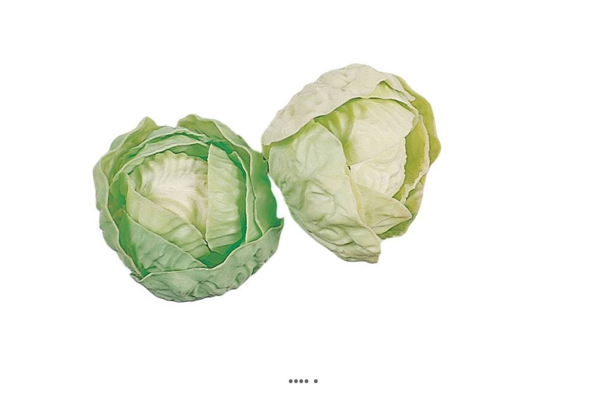 Artificielles - Laitue salade artificielle verte X 2 en Plastique soufflé D 100 mm - Imagen 2