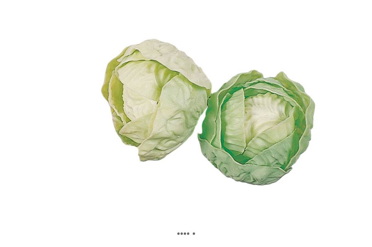 Artificielles - Laitue salade artificielle verte X 2 en Plastique soufflé D 100 mm - Imagen 1