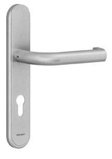 Ensemble Vercy AH200 Béquille 472U sur plaque Clé i BEZAULT entraxe 195 C7 inox brossé - 204789
