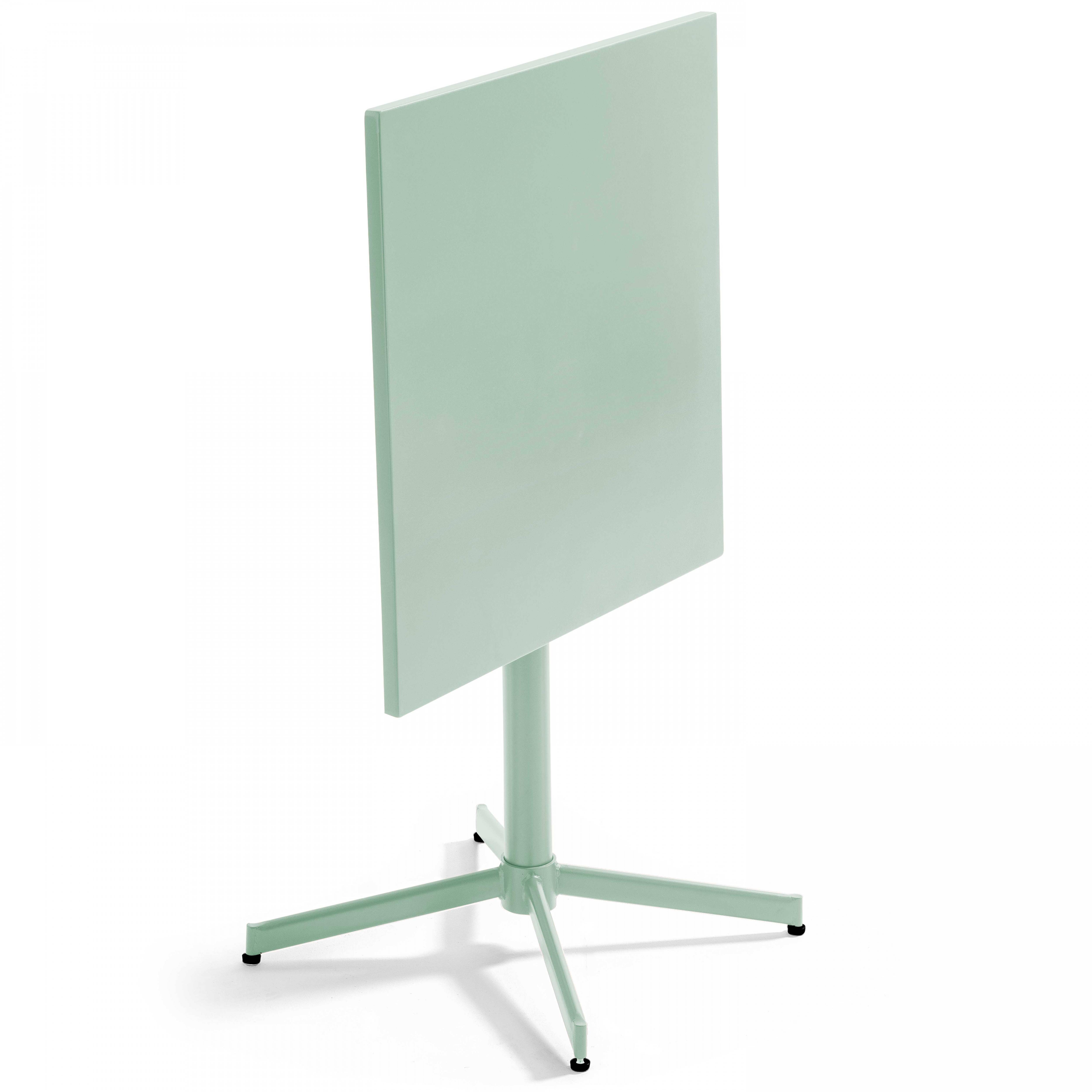 Oviala - Ensemble table de jardin inclinable et 2 chaises bistrot vert sauge Palavas - Oviala - Imagen 3