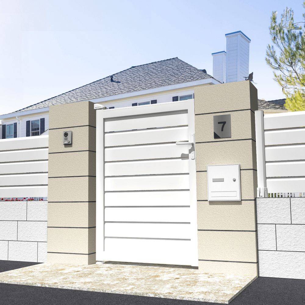 Intersun - Portillon brise-vue L 1000 x H 1707 mm (Blanc) - INTERSUN - Imagen 2