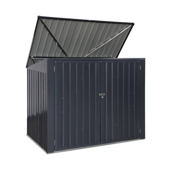 Cache poubelle double couleur gris anthracite. 1.75m² | sweeek - Image 3