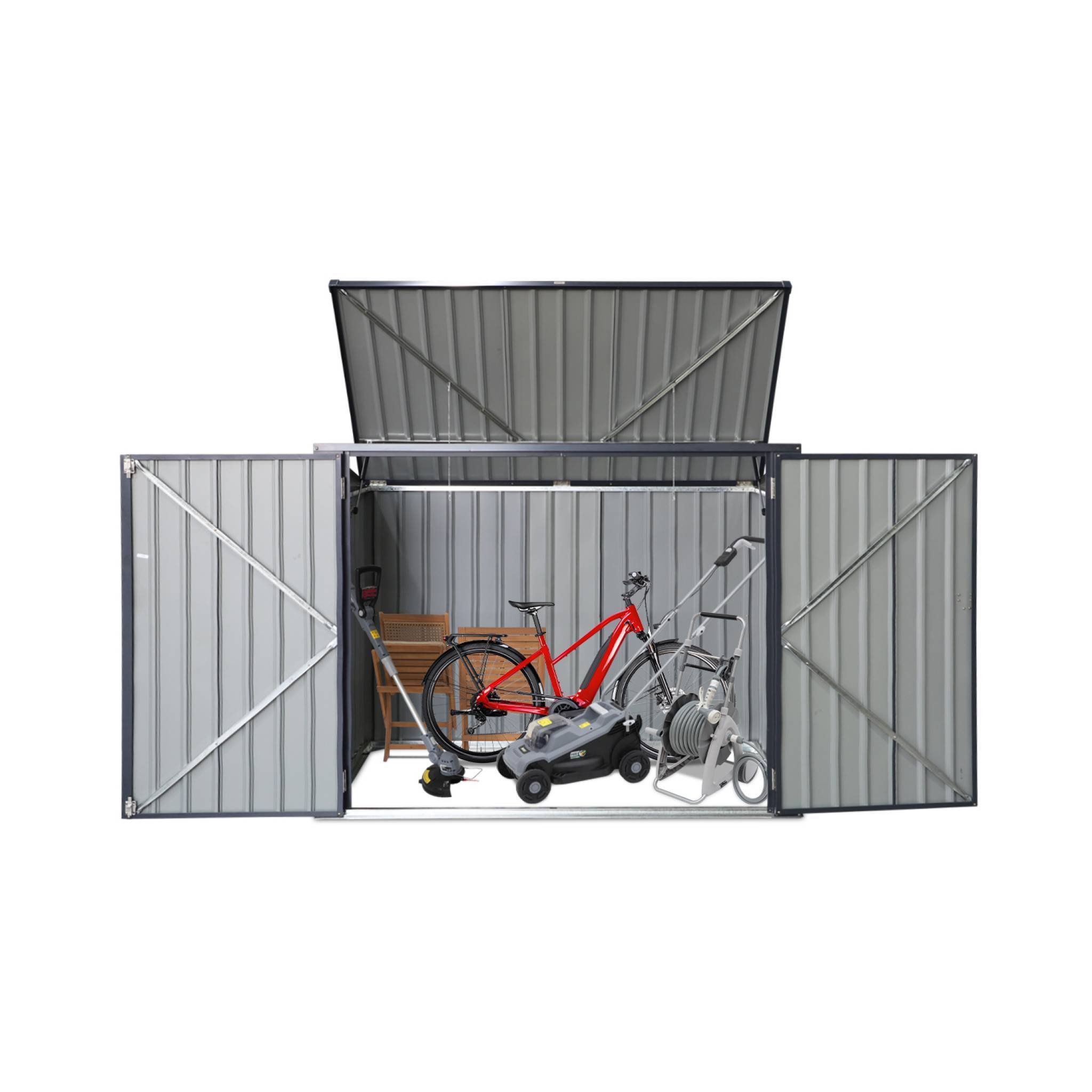 Cache poubelle double couleur gris anthracite. 1.75m² | sweeek - Image 5