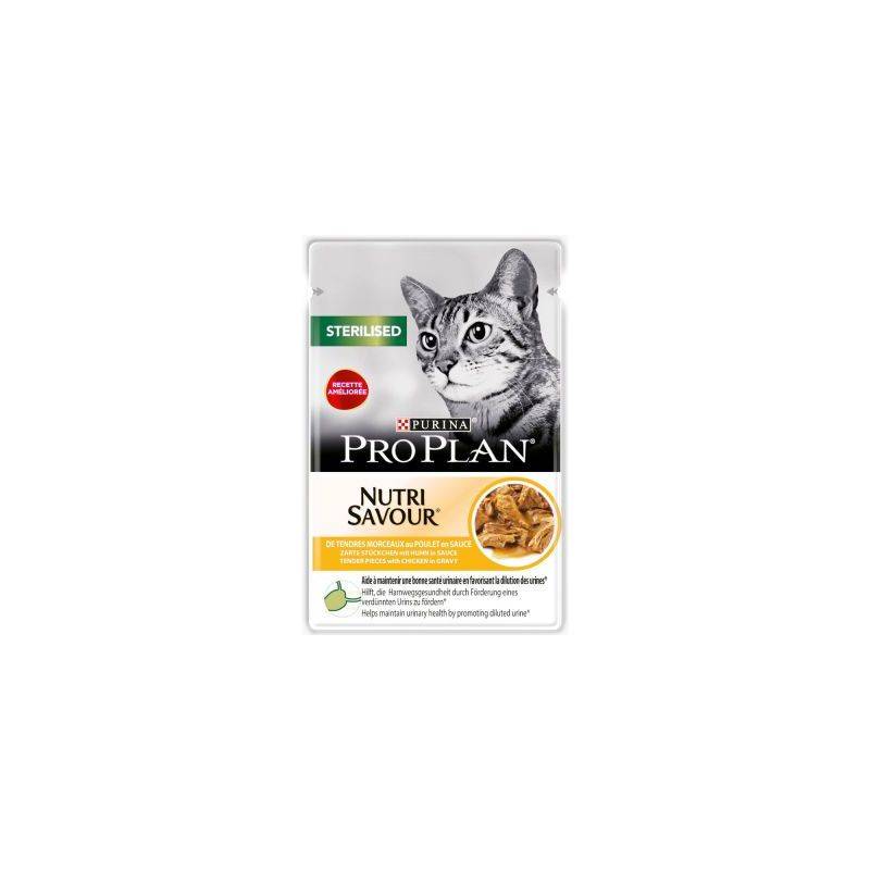 Proplan - PATEE CHAT STERILISED gelée ADULT POULET - PURINA PROPLAN 40*85 g