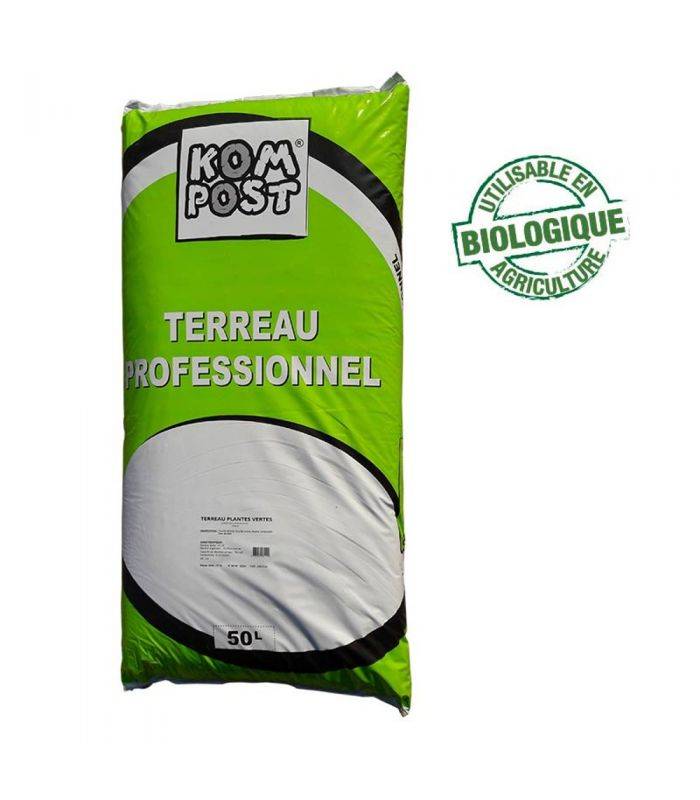 Terreau plantes vertes, sac de 50 litres - PRO12
