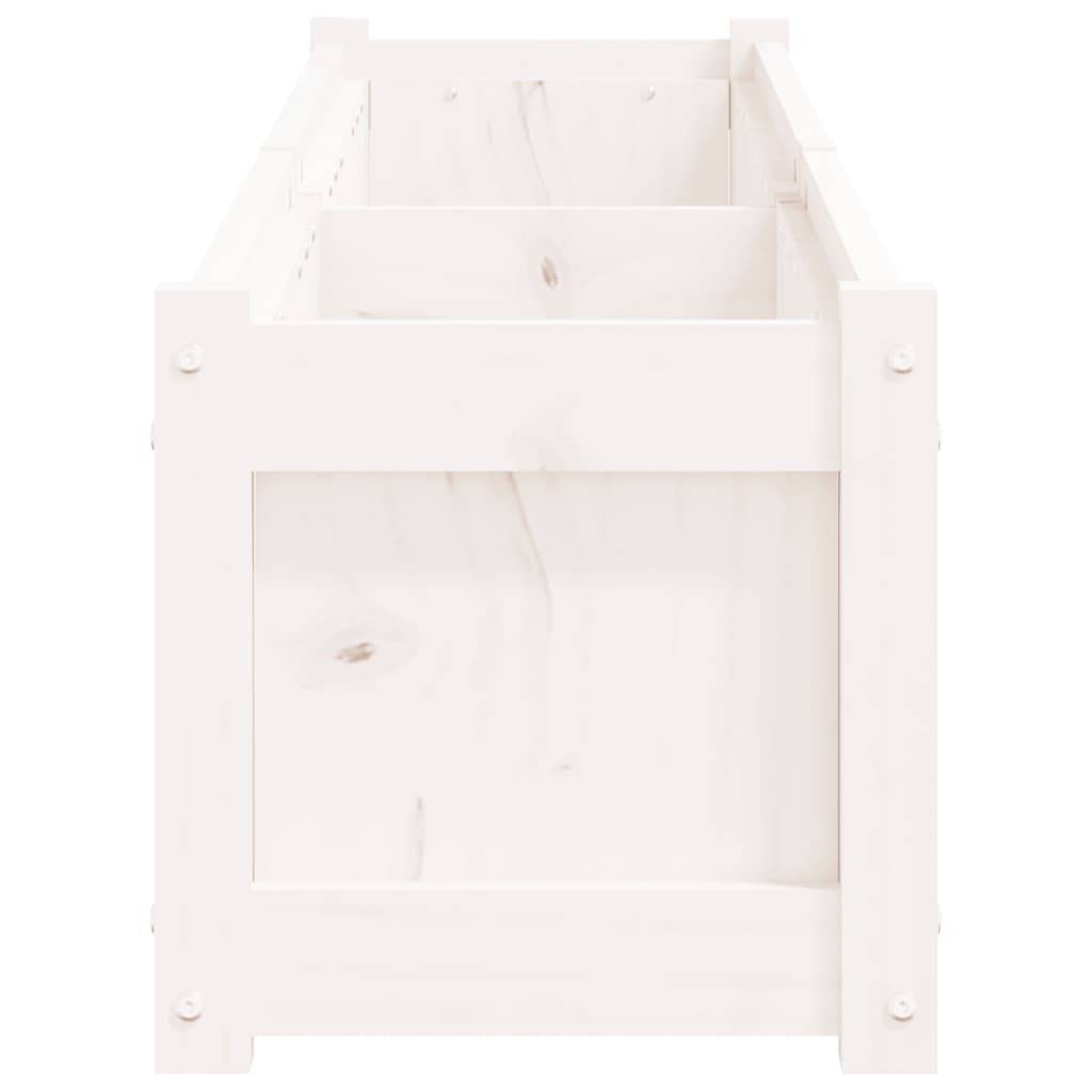 Maison Chic - Jardinière - Bac à Fleurs - Pot De Fleurs blanc 180x31x31 cm bois de pin massif - Imagen 6