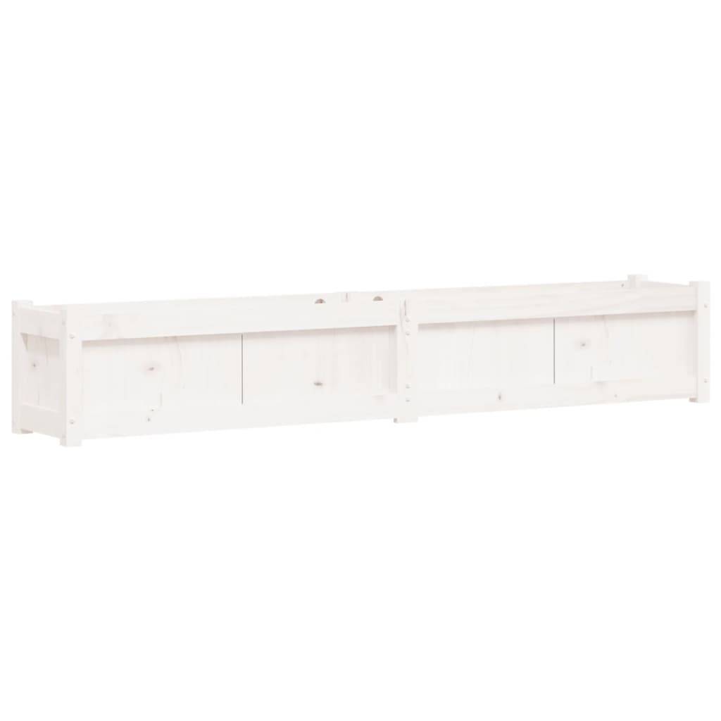 Maison Chic - Jardinière - Bac à Fleurs - Pot De Fleurs blanc 180x31x31 cm bois de pin massif - Imagen 1