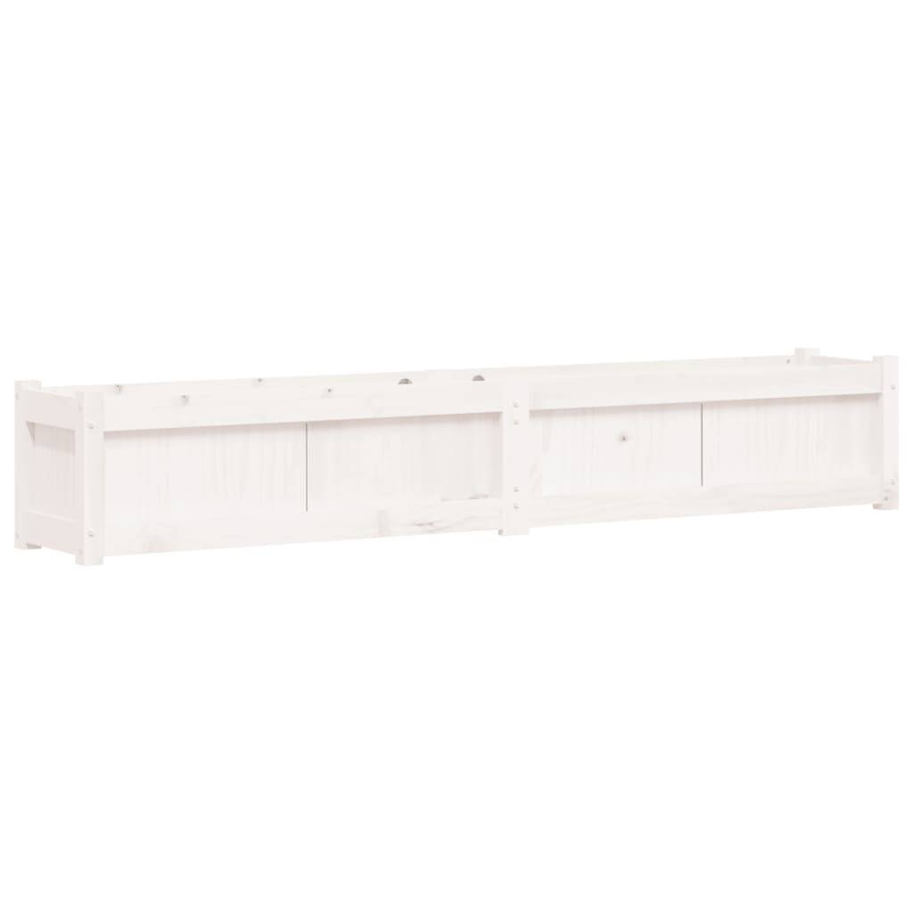 Maison Chic - Jardinière - Bac à Fleurs - Pot De Fleurs blanc 180x31x31 cm bois de pin massif - Imagen 7