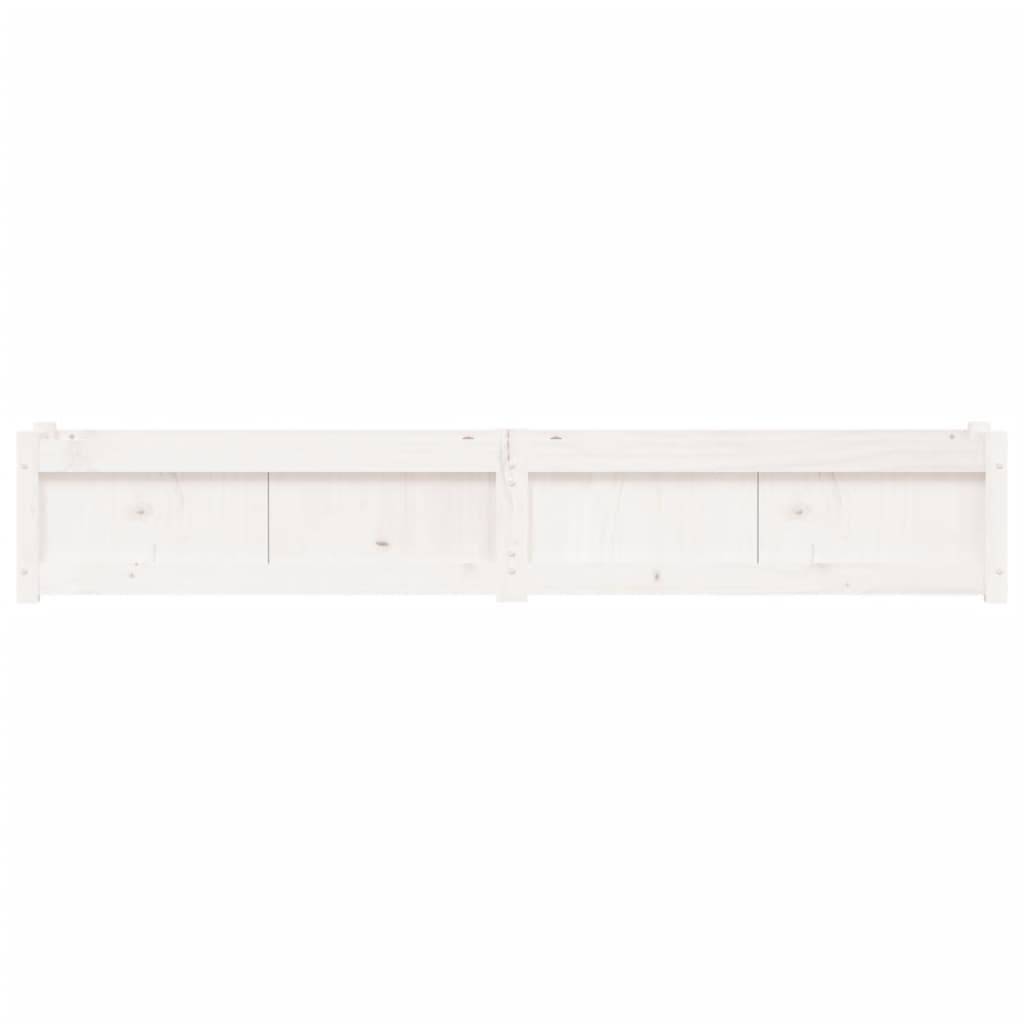 Maison Chic - Jardinière - Bac à Fleurs - Pot De Fleurs blanc 180x31x31 cm bois de pin massif - Imagen 5