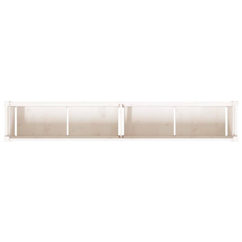 Maison Chic - Jardinière - Bac à Fleurs - Pot De Fleurs blanc 180x31x31 cm bois de pin massif - Imagen 8