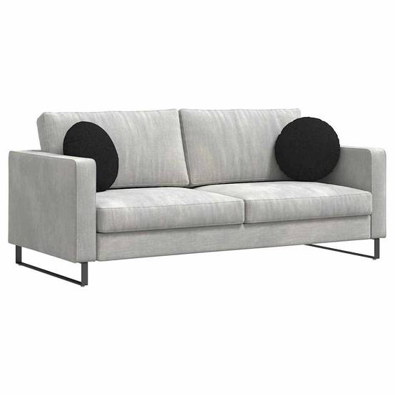 Coussins de Siège Ronds (Lot de 2) en Tissu avec Housse Amovible pour Maison et Bureau Noir Ø 40 cm – ComfortXL Outdoor Living - Image 3