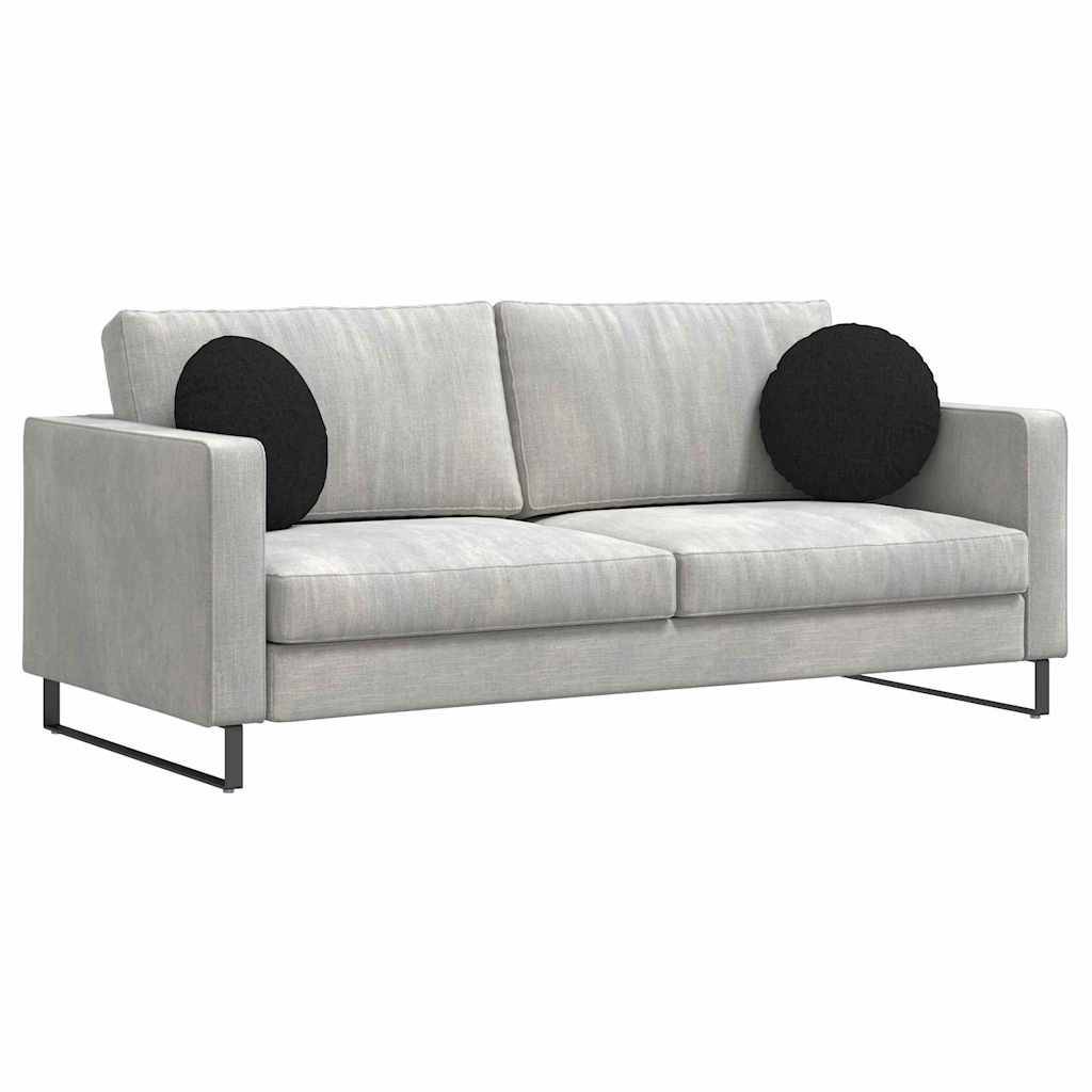 Coussins de Siège Ronds (Lot de 2) en Tissu avec Housse Amovible pour Maison et Bureau Noir Ø 40 cm – ComfortXL Outdoor Living - Image 3