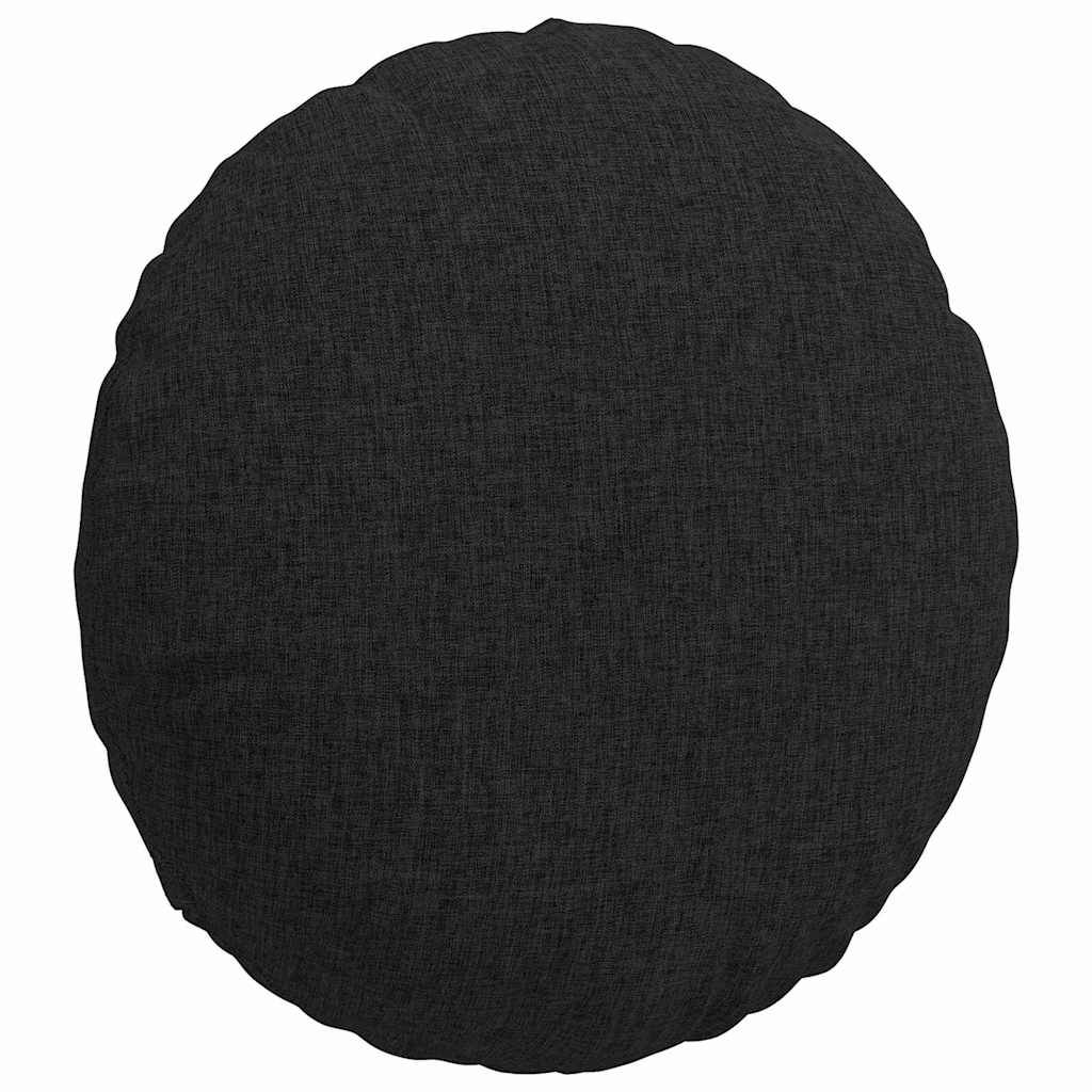 Coussins de Siège Ronds (Lot de 2) en Tissu avec Housse Amovible pour Maison et Bureau Noir Ø 40 cm – ComfortXL Outdoor Living - Image 5