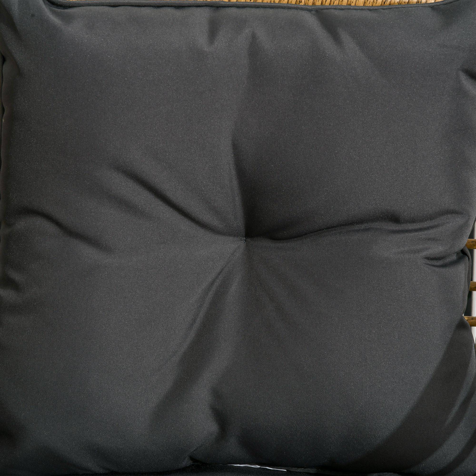 ComfortXL - Ensemble bistro de jardin 3 pièces en résine tressée sable gris foncé 2 fauteuils et table pour terrasse - Image 8