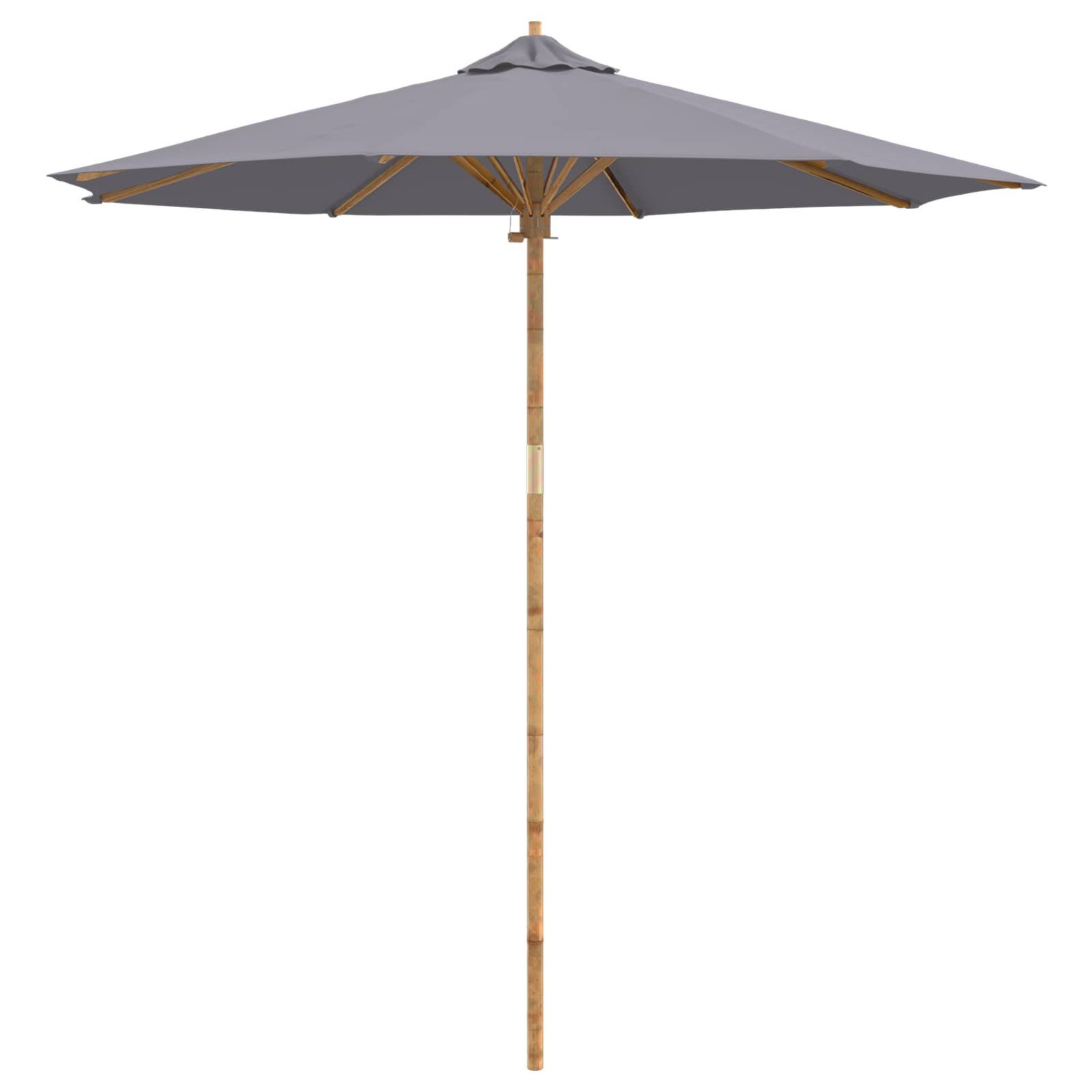 PANGIVO - Parasol de jardin Bambou Gris foncé 270 x 270 x 260 cm - PANGIVO - Image 2