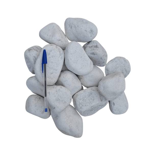 King Matériaux - Galet blanc 60/100 mm – Pack 6 Big Bag +/- 1,5T – 60 m² - Image 3