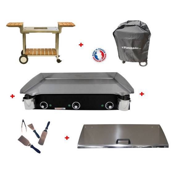 Pack plancha électrique PLANCHAELEC LUX 830 CARBON - CHARIOT ELYSEE 830 - Image 1