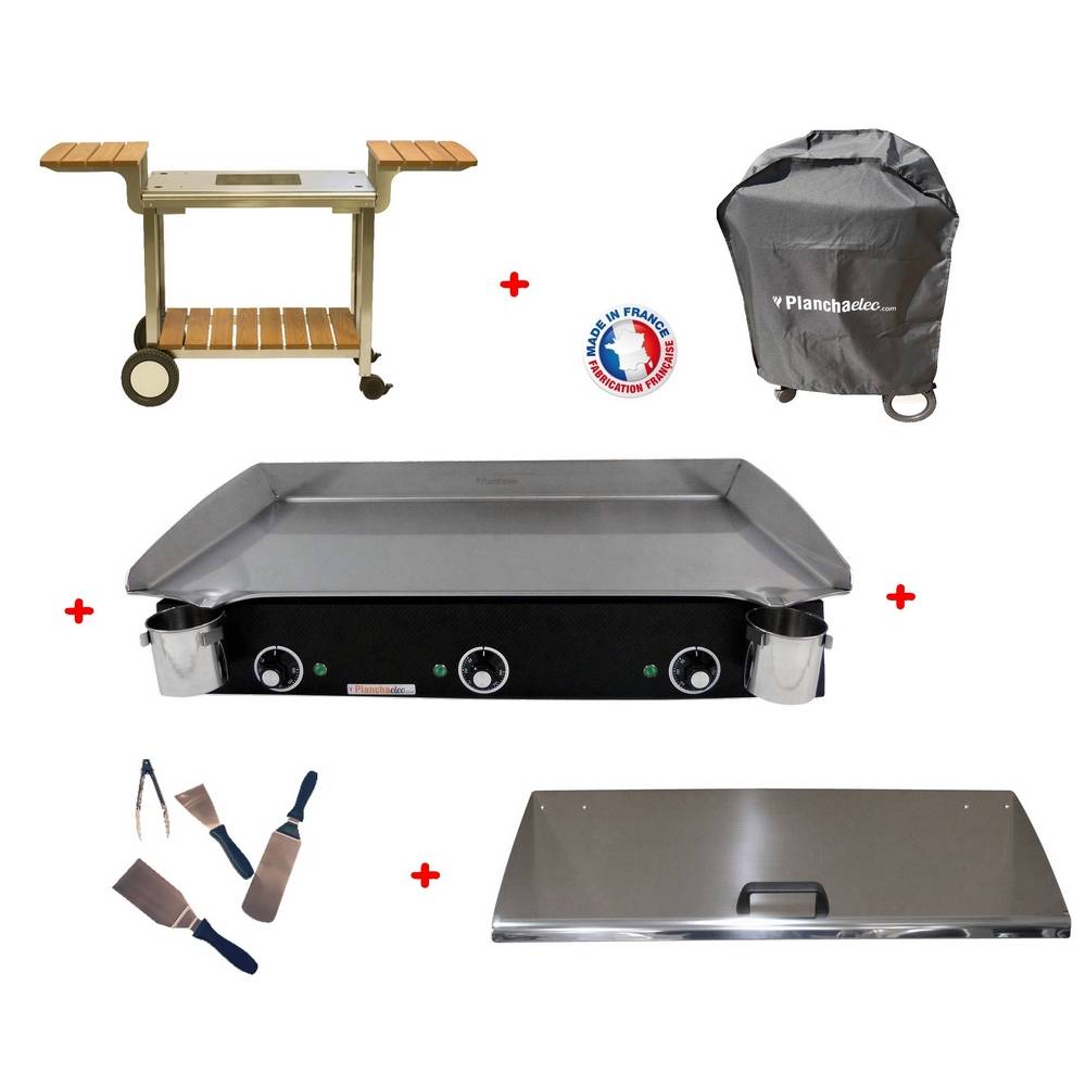 Pack plancha électrique PLANCHAELEC LUX 830 CARBON - CHARIOT ELYSEE 830 - Image 1