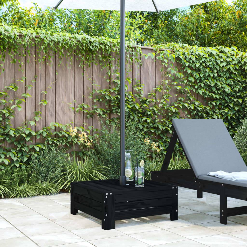 Maison Chic - Couvercle de base de parasol - accessoire parasol noir bois massif de pin - MEUBLE PRO - Image 3