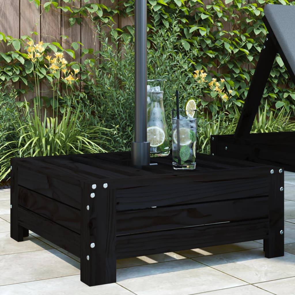 Maison Chic - Couvercle de base de parasol - accessoire parasol noir bois massif de pin - MEUBLE PRO - Image 2