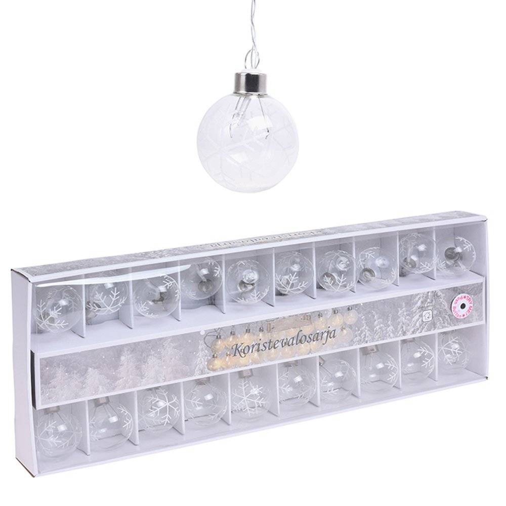 Sans Marque - Guirlande boules flocons lumineuse - Image 1