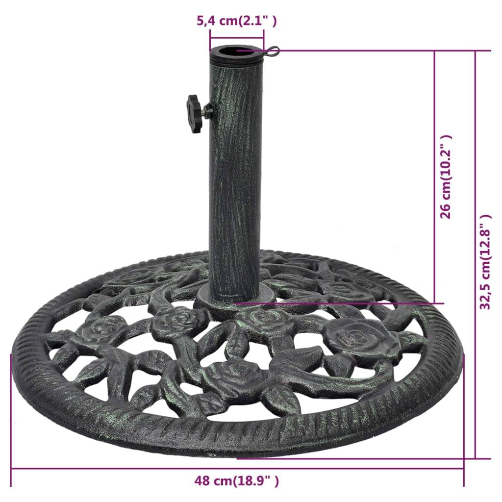 Socle de parasol - accessoire parasol en fonte 12 kg 48 cm - MEUBLE PRO - Image 6