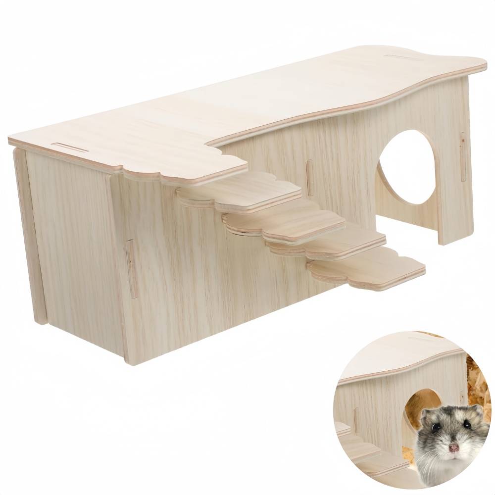 Cachette en Bois pour Cochon d’Inde MCBOSON - Image 1