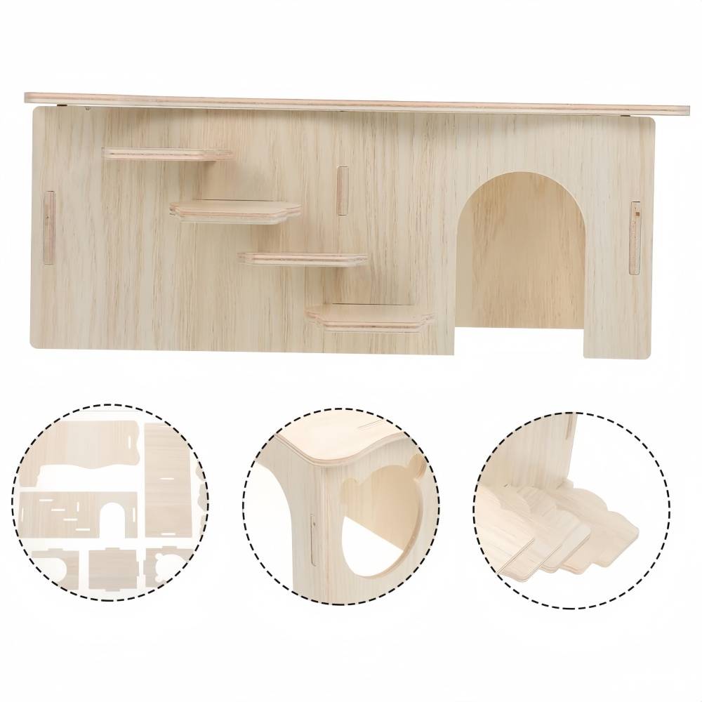 Cachette en Bois pour Cochon d’Inde MCBOSON - Image 4