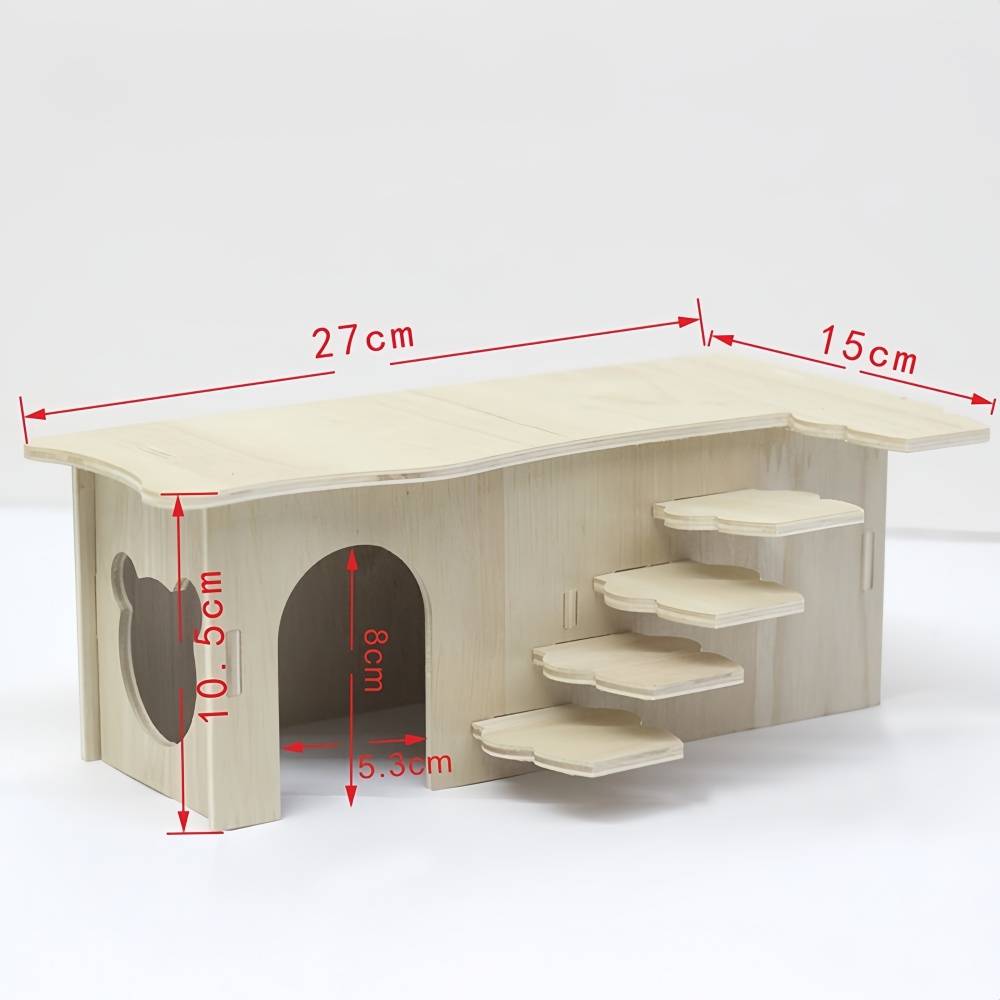 Cachette en Bois pour Cochon d’Inde MCBOSON - Image 5