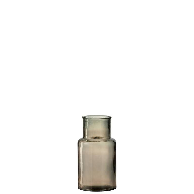 J-Line - Vase cylindrique en verre marron 27x16cm - J-Line - Image 2