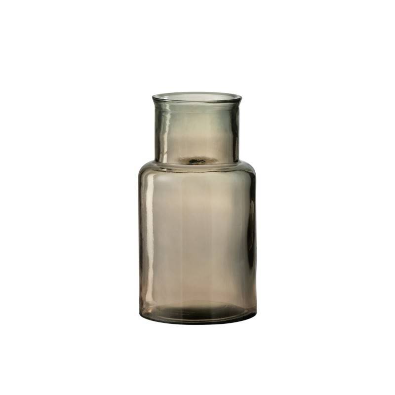 J-Line - Vase cylindrique en verre marron 27x16cm - J-Line - Image 1