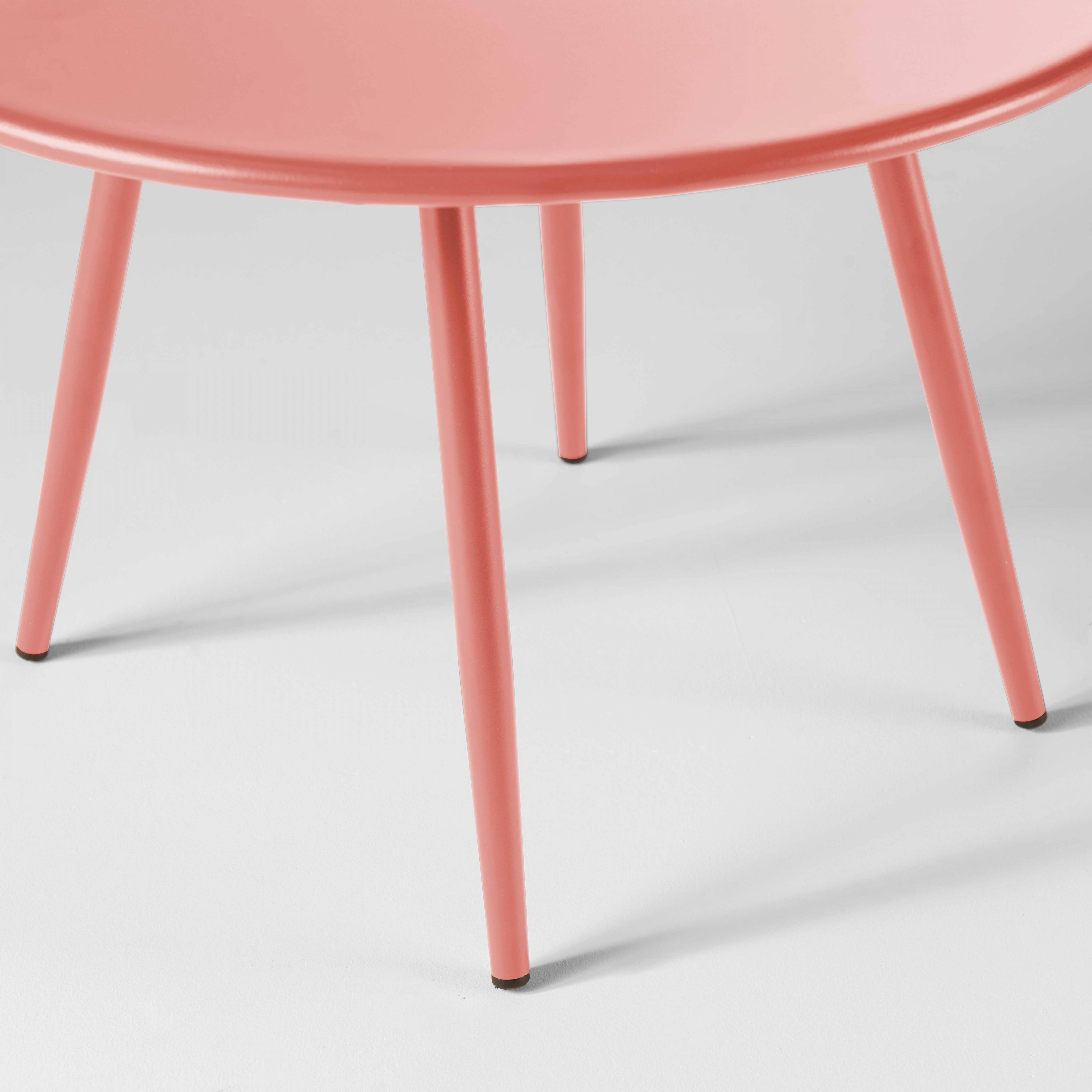 Oviala - Table basse de jardin ronde en métal argile 40 cm Palavas - Oviala - Imagen 4